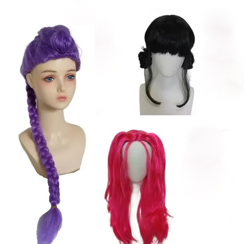 Synthetic Wigs - Halloween-Gruppen-Cosplay-Perücke für Mädchen, hitzebeständiges Kunsthaar für