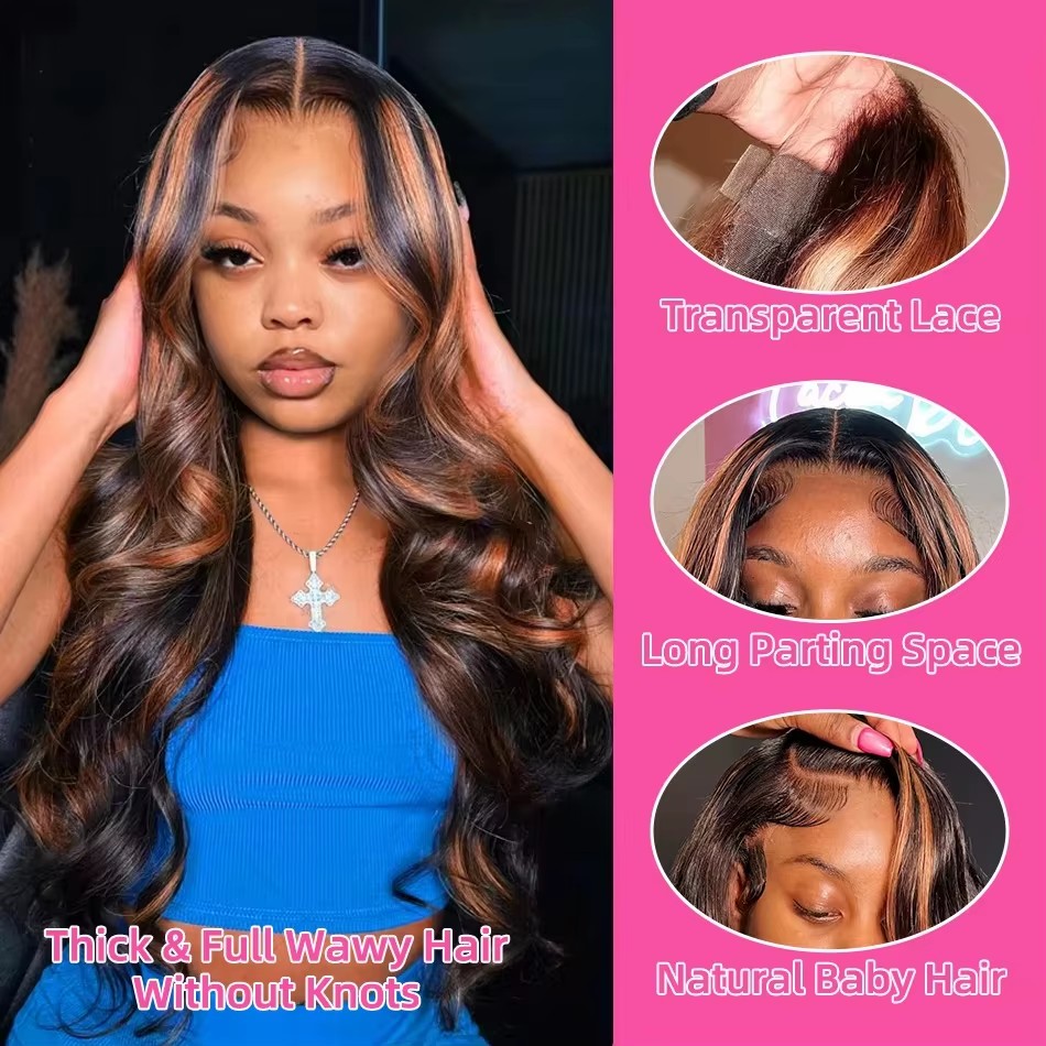 Lace Front Wigs - Highlight Ombre 13x4 Lace Front Perücken