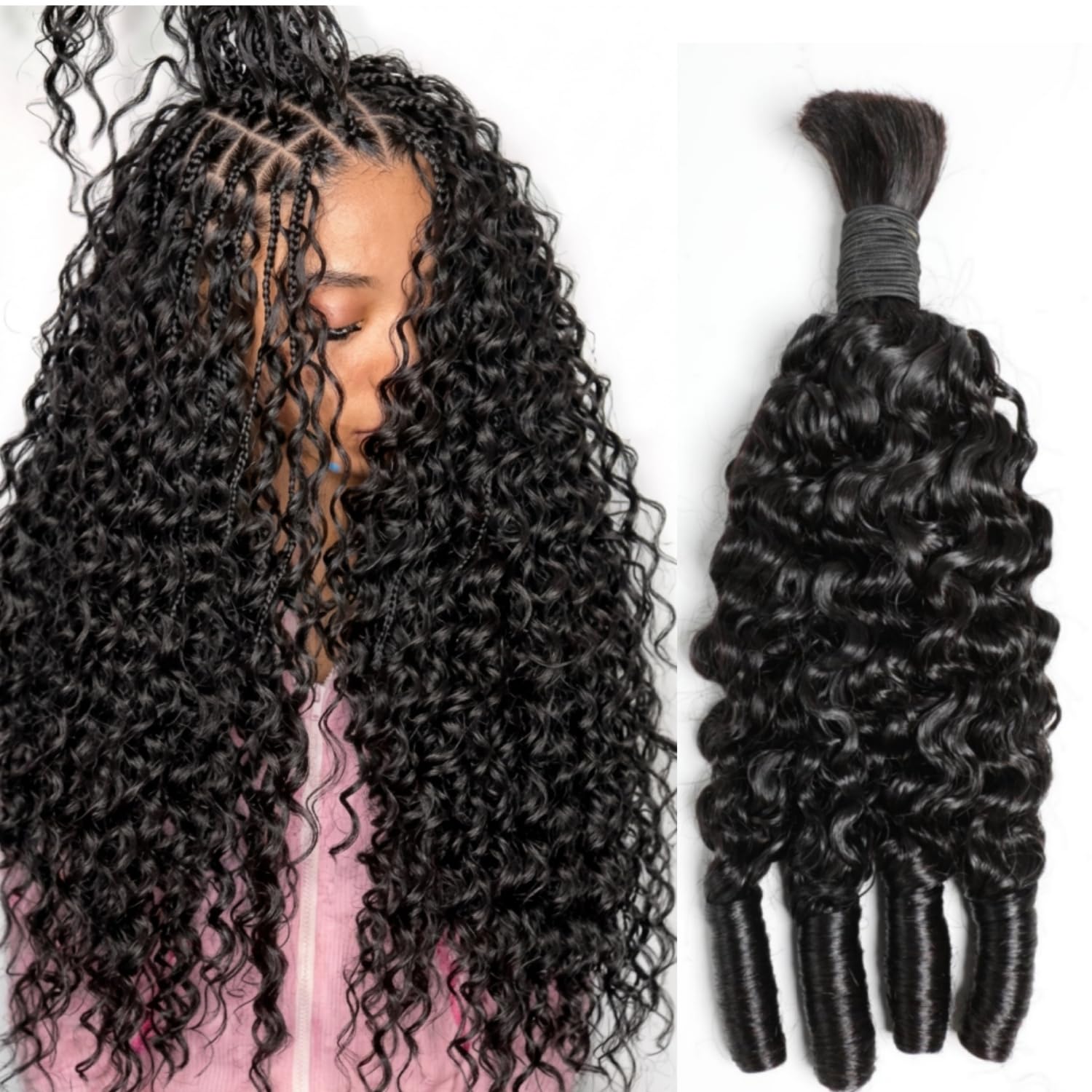 Echthaar zum Flechten für Boho – Water Wave Bulk Human Hair For Braiding Bewertung und Preis