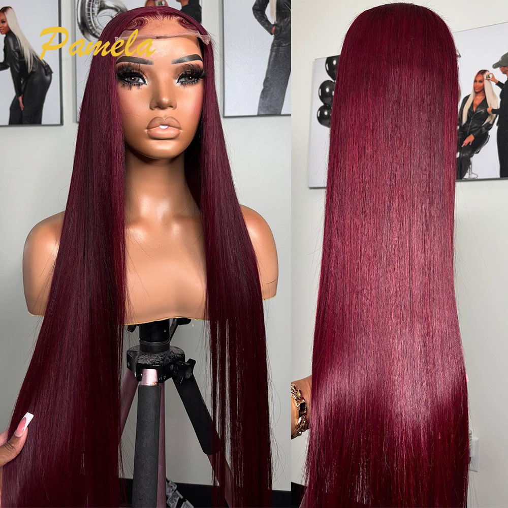 Super doppelt gezogene burgund – Lace Front Wigs Bewertung und Preis