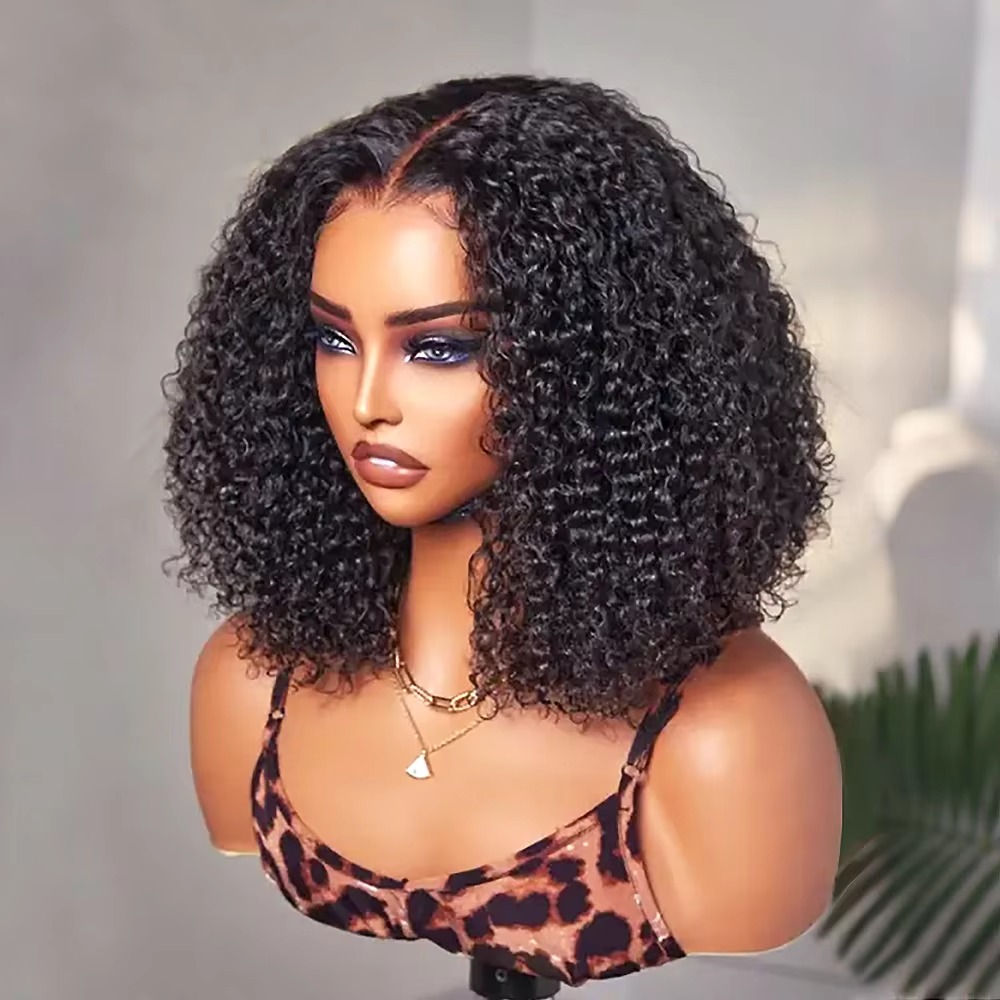 8-16 Zoll Bob Lockige Echthaar – Glueless Wear And Go Human Hair Wig Bewertung und Preis