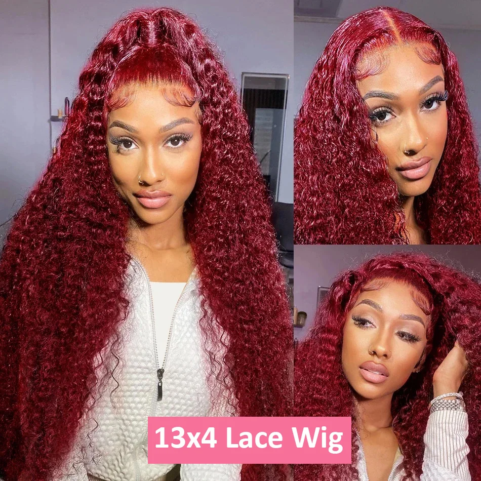 200 Density Burgunderrote Deep – Lace Front Wigs Bewertung und Preis